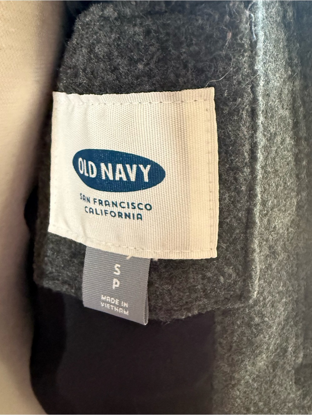 Old Navy Charcoal Gray Double-Breasted Peacoat - Picture 7 of 7
